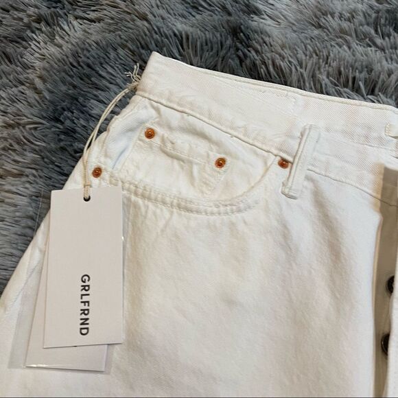 NWT! GRLFRND Karolina White Flag High Rise Rigid Denim Skinny Ankle Crop Jeans - Picture 8 of 13